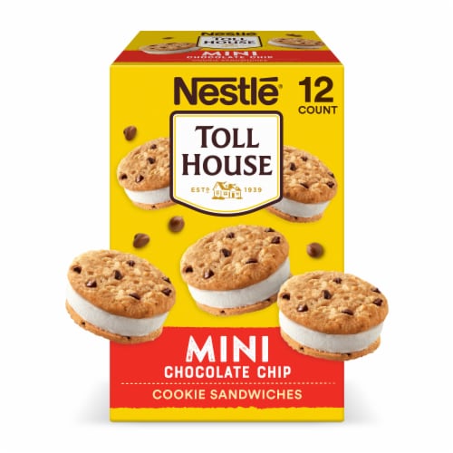 Nestle® Toll House Mini Vanilla Chocolate Chip Cookie Sandwiches Perspective: left
