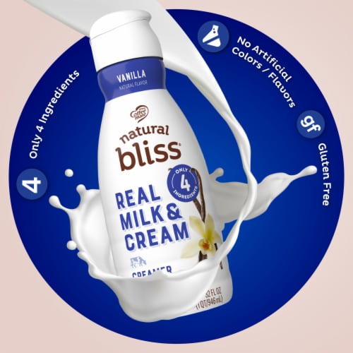 Coffee mate Natural Bliss Vanilla All Natural Liquid Coffee Creamer Perspective: left