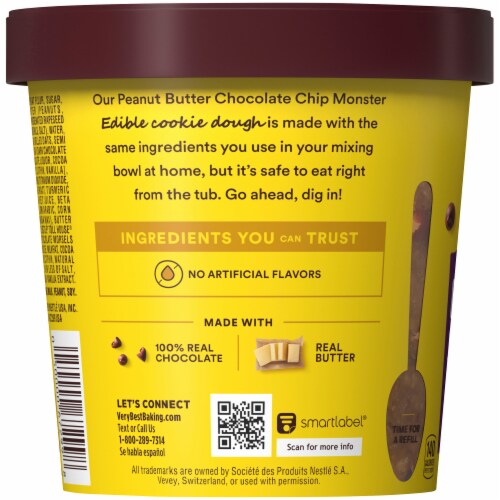Nestle® Toll House® Edible Peanut Butter Chocolate Chip Cookie Dough Perspective: left