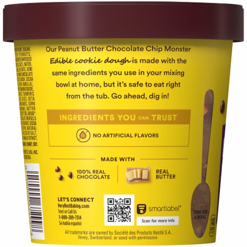 Nestle® Toll House® Edible Peanut Butter Chocolate Chip Cookie Dough Perspective: left