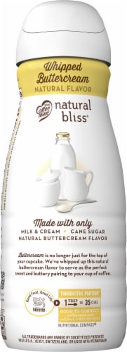 Natural Bliss Whipped Buttercream Liquid All Natural Coffee Creamer Perspective: left