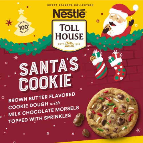 Nestle Toll House Santa's Cookie Brown Butter Flavored Cookie Dough Perspective: left