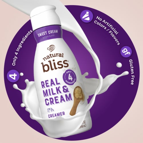 Coffee mate® Natural Bliss® Sweet Cream All Natural Liquid Coffee Creamer Perspective: left