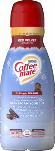 Coffee-mate Red Velvet Cake Liquid Coffee Creamer Perspective: left
