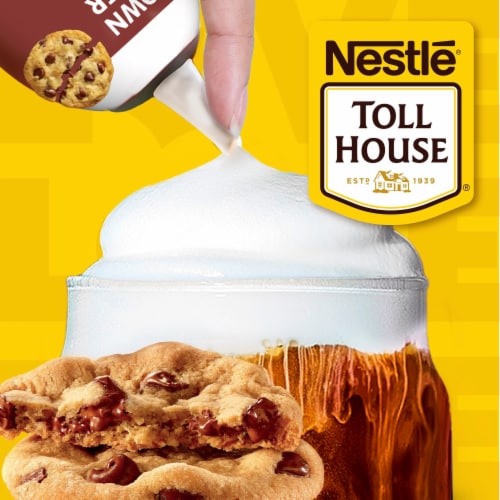 Coffee mate Brown Butter Chocolate Chip Cookie Flavored Cold Foam Creamer Non-Dairy 50 Servings Perspective: left
