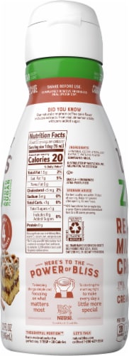 Nestle® Coffee Mate® Natural Bliss® Zero Added Sugar Cinnamon Coffee Cake Creamer Bottle Perspective: left