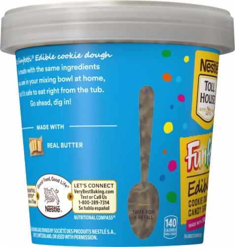 Nestle® Toll House® Funfetti Edible Cookie Dough with Sprinkles Perspective: left