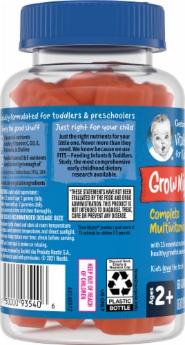 Gerber® Grow Mighty® Complete Kids Multivitamin Gummies Perspective: left