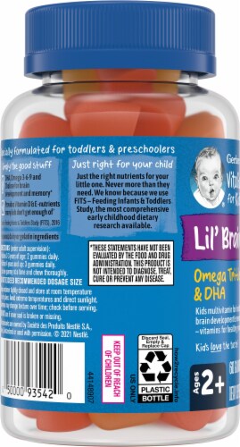 Gerber® Lil Brainies Kid Multivitamin Gummies Perspective: left