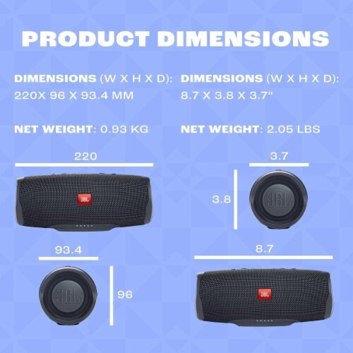 Jbl Charge Essential 2 Waterproof Bluetooth Speaker, 1 unit