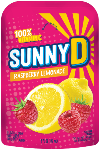 SUNNYD® Raspberry Lemonade Pouches Perspective: left