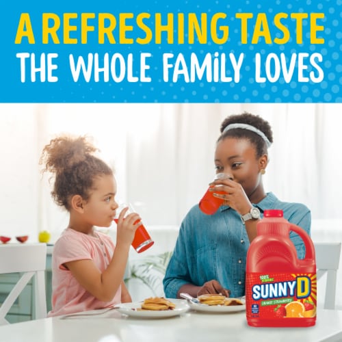 SUNNYD® Orange Strawberry Juice Drink Perspective: left