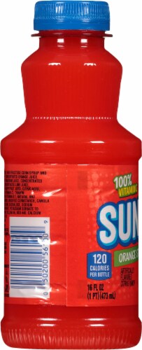 SUNNYD® Orange Strawberry Juice Drink Perspective: left