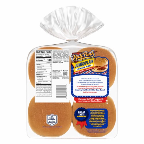 Ball Park Jumbo Plain Burger Buns Perspective: left