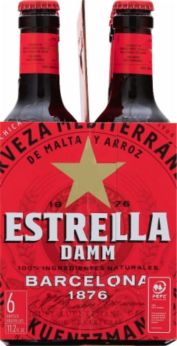 Estrella Damm Lager Beer Perspective: left