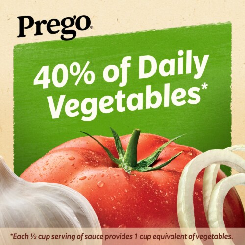 Prego Chunky Tomato with Garlic and Onion Pasta Sauce Perspective: left