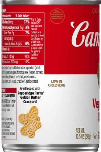 Campbell's® Condensed Vegetable Beef Soup Perspective: left