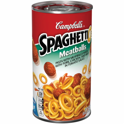 Campbells SpaghettiOs with Meatballs Perspective: left