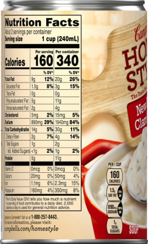 Campbell's® Homestyle™ New England Clam Chowder Perspective: left