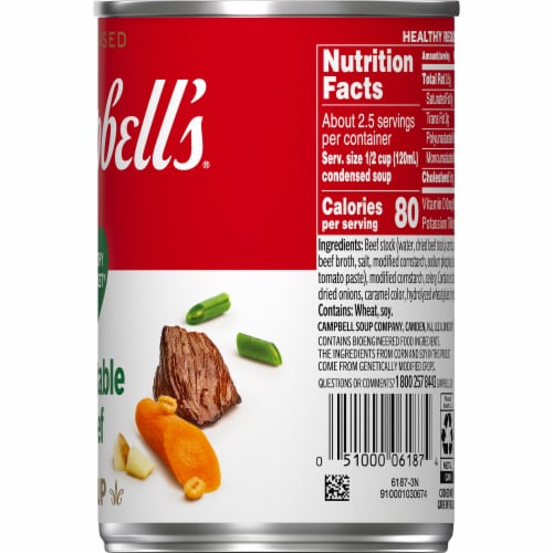Campbell's® Healthy Request® Vegetable Beef Condensed Soup Perspective: left