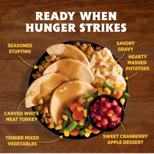 Hungry-Man Carved White Meat Roasted Turkey Frozen Meal Perspective: left