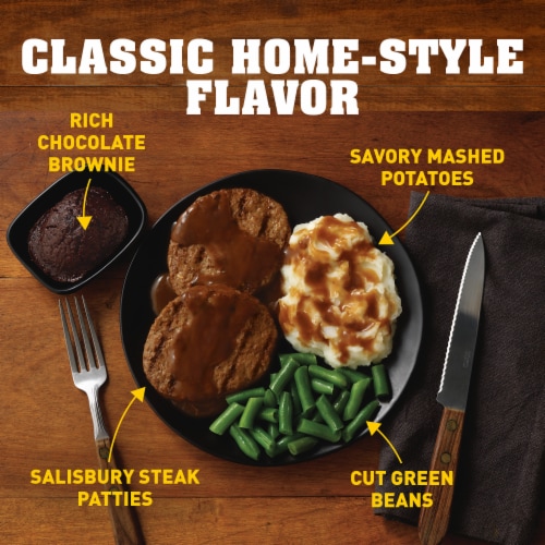 Hungry-Man Salisbury Steak Frozen Meal Perspective: left