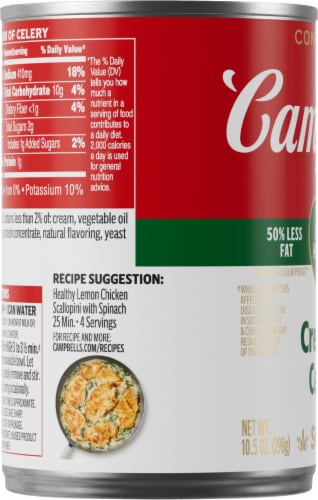 Campbell's® Condensed Heart Healthy Cream of Celery Soup Can Perspective: left