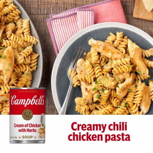 Campbell's® Condensed Cream of Chicken with Herbs Soup Perspective: left
