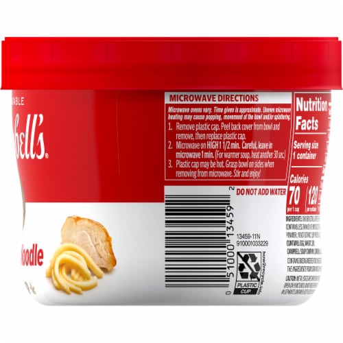 Campbell's® Chicken Noodle Soup Microwavable Bowl Perspective: left