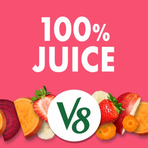 V8® Blends 100% Juice Strawberry Banana Juice Perspective: left