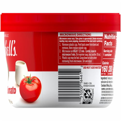 Campbell's® Creamy Tomato Soup Microwavable Bowl Perspective: left