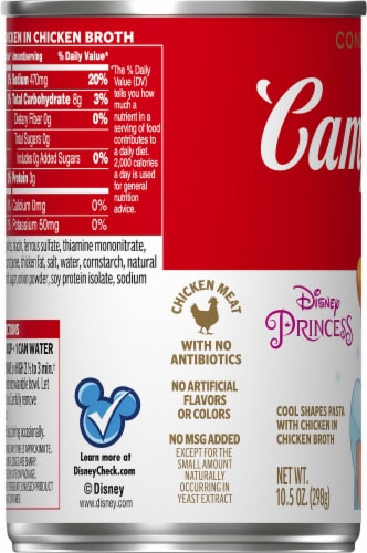 Campbell's® Condensed Kids Soup Disney Princess Cool Shapes Pasta With Chicken in Broth Perspective: left