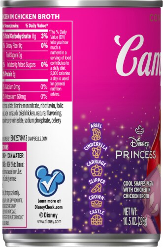 Campbell's® Condensed Kids Soup Disney Princess Cool Shapes Pasta With Chicken in Broth Perspective: left