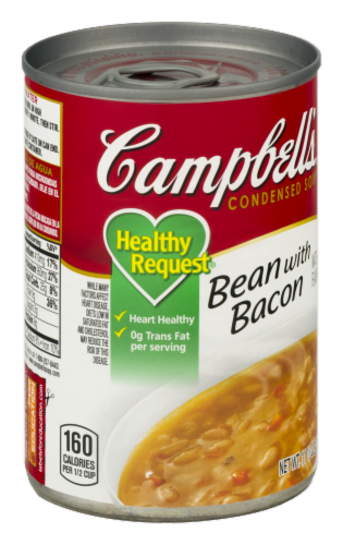 Campbell's Healthy Request Bean with Bacon Condensed Soup Perspective: left