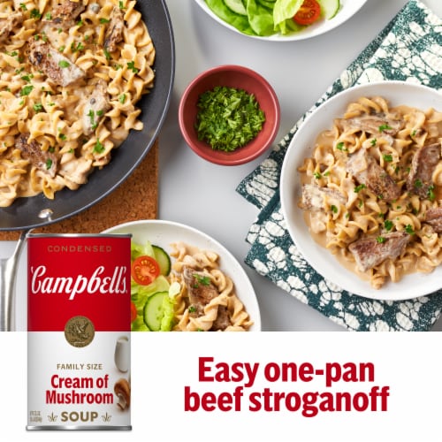 Campbell's® Condensed Family Size Cream of Mushroom Soup Perspective: left