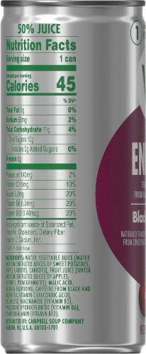 V8 + Energy® Black Cherry Juice Drink Perspective: left