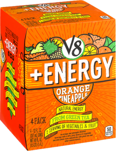 V8 + Energy Orange Pineapple Perspective: left