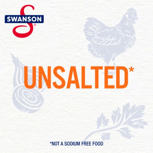 Swanson 100% Natural Unsalted Chicken Broth Perspective: left