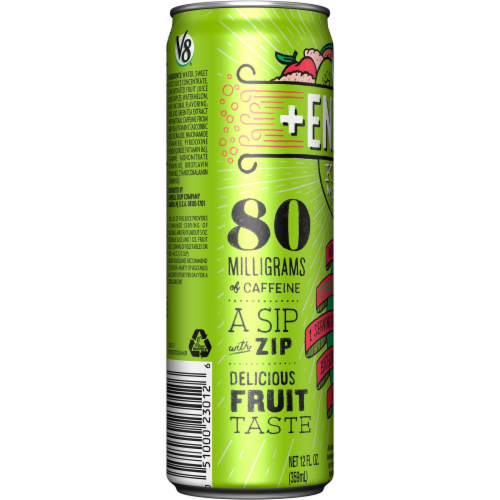 V8 + Energy Kiwi Melon Energy Drink Perspective: left