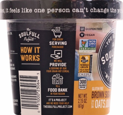 The Soulfull Project Brown Sugar Pecan Multigrain Hot Cereal Perspective: left