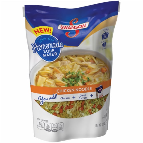 Swanson Homemade Soup Maker Chicken Noodle Mix Perspective: left