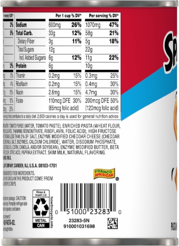SpaghettiOs® Original Canned Pasta Perspective: left