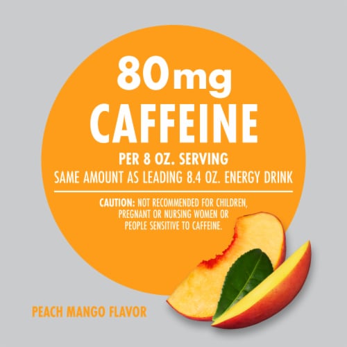 V8 +Energy Peach Mango Juice Perspective: left