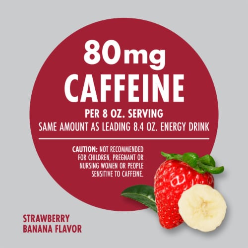 V8 Plus® Energy Strawberry Banana Plant-Based Energy Beverage Perspective: left