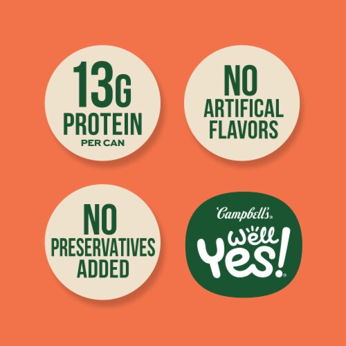 Campbell's® Well Yes!® Roasted Chicken and Vegetable Soup Perspective: left