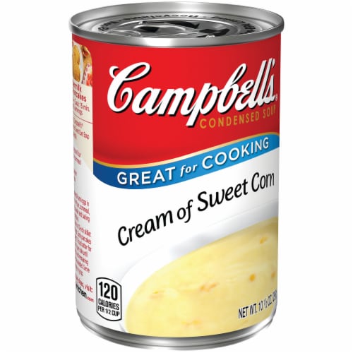 Campbell's Cream of Sweet Corn Condensed Soup Perspective: left