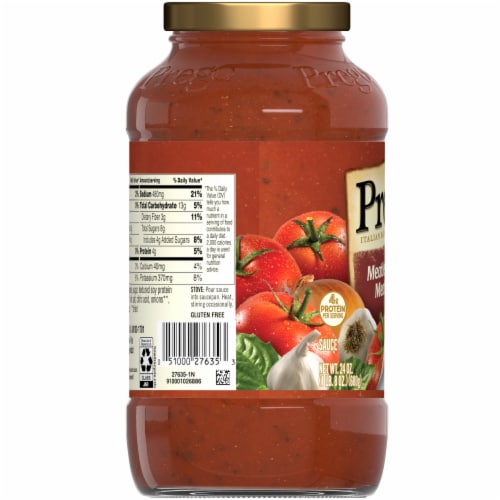 Prego® Plant Protein Meatless Meat Sauce Perspective: left