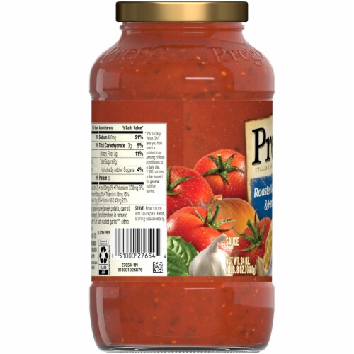 Prego Plus Super Hidden Veggies Roasted Garlic & Herb Flavored Pasta Sauce Perspective: left