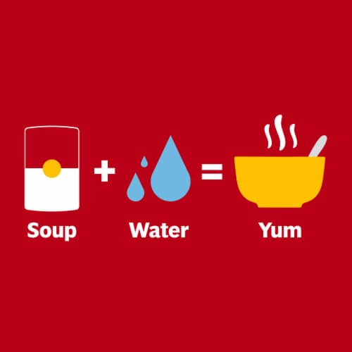 Campbell's® Condensed Kids Soup Tomato A-Z's Tomato Soup With Alphabet Pasta Perspective: left