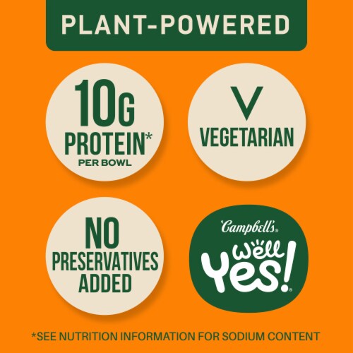 Campbell's® Well Yes!® Power Soup Bowl Spiced Chickpea Soup Microwavable Bowl Perspective: left